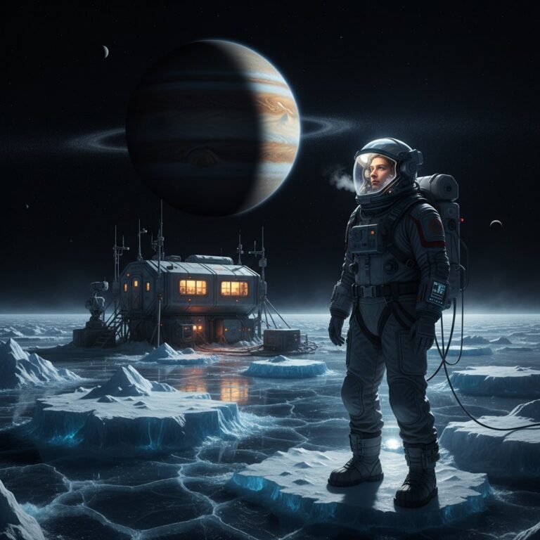 Europa’s Surface: A Deadly Symphony of Cold and Radiation